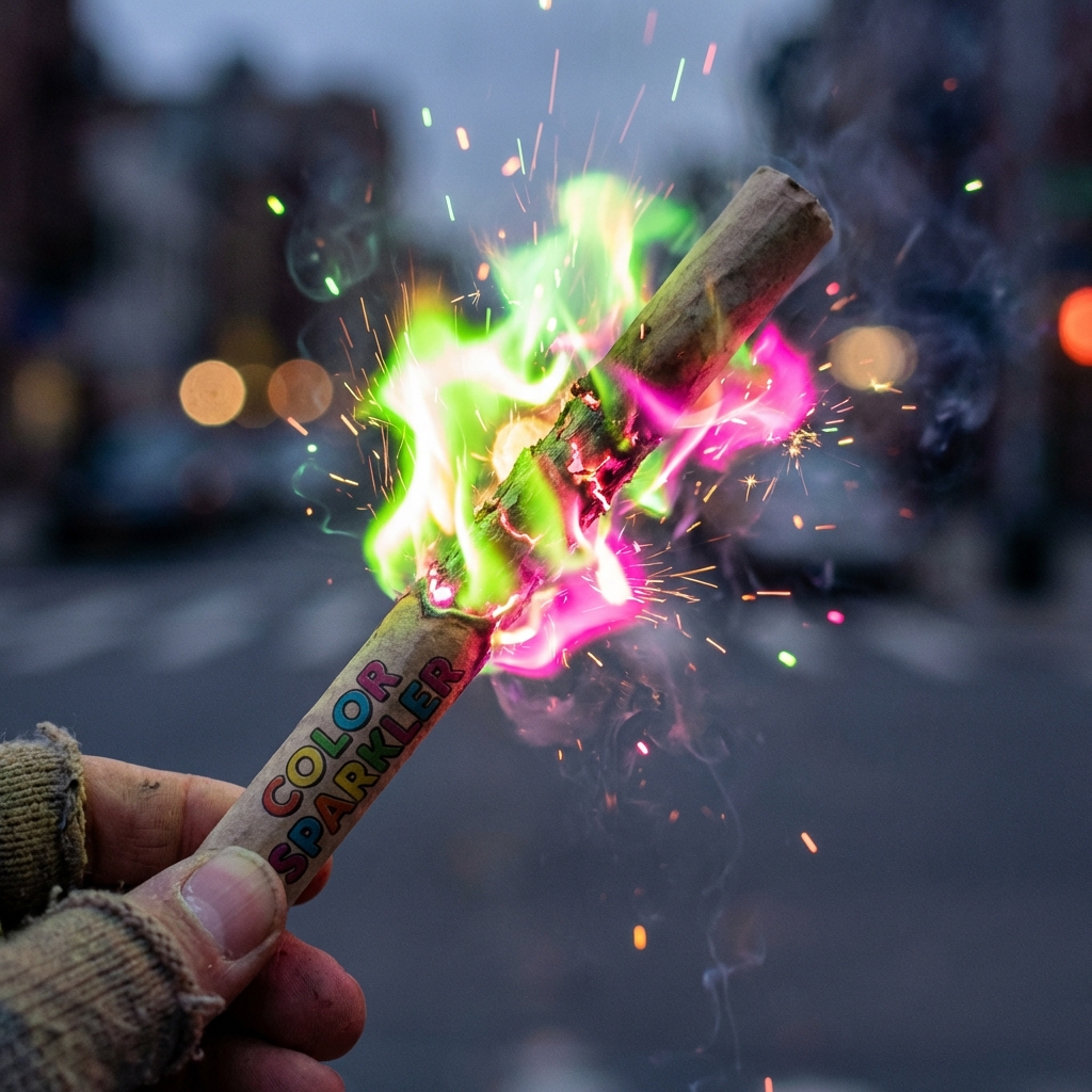 彩色火花棒